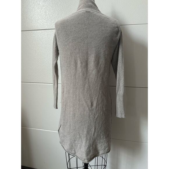 Calvin Klein jeans Women's 100% Cashmere Open Front Pale Gray Sweater Sz s - Picture 7 of 16